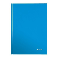 Leitz Beíró, A4, vonalas, 80 lap, keményfedeles, lakkfényű, LEITZ &quot;Wow&quot;, kék füzet