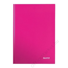 Leitz Beíró, A4, vonalas, 80 lap, keményfedeles, lakkfényű, LEITZ Wow, rózsaszín (E46251023) füzet