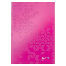 Leitz Beíró, a5, vonalas, 80 lap, keményfedeles, leitz "wow", rózsaszín 46271023 füzet