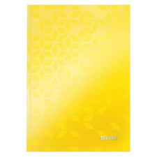 Leitz Beíró, A5, vonalas, 80 lap, keményfedeles, LEITZ "Wow", sárga füzet