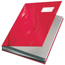 Leitz "Design" aláírókönyv A4 piros (E57450025) (57450025) aláírókönyv