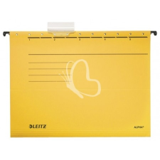 Leitz Függőmappa, karton, A4, LEITZ, &quot;Alpha Standard&quot;, sárga kreatív papír