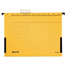 Leitz Függőmappa, oldalvédelemmel, karton, A4,  "Alpha", sárga irattartó