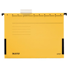 LEITZ Függőmappa, oldalvédelemmel, karton, A4, LEITZ "Alpha", sárga mappa