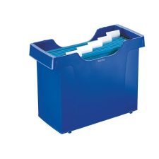 Leitz Függőmappa tároló, műanyag, 5 db függőmappával, Leitz Plus, kék mappa