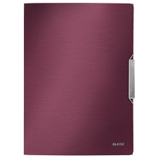  LEITZ Gumis mappa, PP, A4, LEITZ "Style", gránátvörös mappa