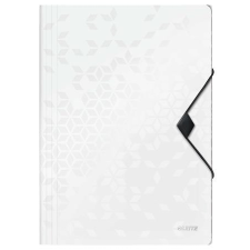 Leitz Gumis mappa, PP, A4, LEITZ &quot;Wow&quot;, fehér mappa