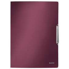 Leitz Gumis mappa, PP, A4, LEITZ "Style", gránátvörös mappa