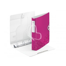 Leitz Gyűrűs könyv, 4 gyűrű, D alakú, 52 mm, A4, PP, LEITZ &quot;Active Wow&quot; rózsaszín gyűrűskönyv