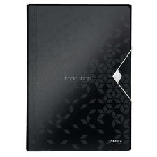 Leitz Harmonikamappa, A4, PP, 6 rekeszes, LEITZ "Wow", fekete mappa