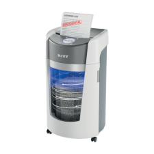 Leitz IQ OptiMax Office P5 iratmegsemmisítő, 35L, fehér iratmegsemmisítő