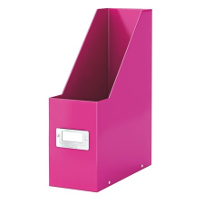 Leitz Iratpapucs, PP/karton, 95 mm, lakkfényű, LEITZ Click&Store, rózsaszín irattartó