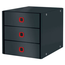 Leitz Irattároló, laminált karton, 3 fiókos, LEITZ "Cosy Click&Store", bársonyszürke irattartó