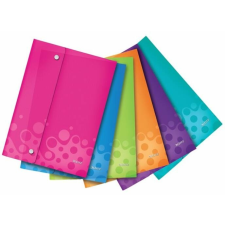 Leitz Irattartó tasak, A4, PP, patentos, LEITZ "Wow", vegyes színek irattartó