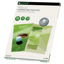Leitz Lamináló fólia LEITZ A/3 80 mikron 100ív/csomag fényes lamináló fólia