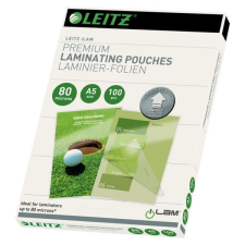 Leitz Leitz A5 2x80mic 100db-os víztiszta lamináló fólia lamináló fólia