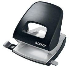 LEITZ Lyukasztó, kétlyukú, 30 lap, fém, LEITZ "Nexxt Style, szaténfekete lyukasztó