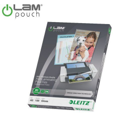 Leitz Meleglamináló fólia, 80 mikron, A5, fényes, UDT technológiával (E74920000) lamináló fólia
