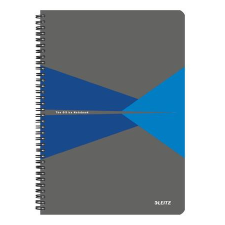 Leitz Office 90 lapos A4 kockás spirálfüzet - Szürke-kék füzet