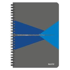 Leitz Office spirálfüzet, A5, kockás, 90 lap, laminált karton borító (szürke-kék) (LEITZ_44580035) füzet