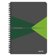Leitz Office spirálfüzet karton borítóval, A5, kockás, szürke-zöld (44580055) füzet