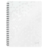  LEITZ Spirálfüzet, A4, kockás, 80 lap, LEITZ "Wow", fehér