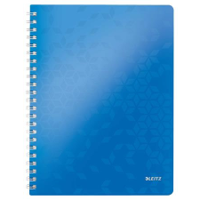 Leitz Spirálfüzet, a4, kockás, 80 lap, leitz &quot;wow&quot;, kék 46380036 füzet
