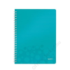 Leitz Spirálfüzet, A4, kockás, 80 lap, LEITZ Wow, jégkék (E46380051)