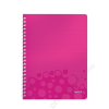 Leitz Spirálfüzet, A4, kockás, 80 lap, LEITZ Wow, rózsaszín (E46380023)