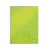 Leitz Spirálfüzet, A4, vonalas, 80 lap, LEITZ "Wow", zöld