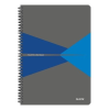 Leitz Spirálfüzet, A4, vonalas, 90 lap, laminált karton borító, LEITZ "Office", szürke-kék
