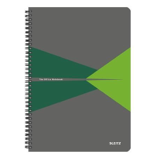 Leitz spirálfüzet, A4, vonalas, 90 lap, "Office", szürke-zöld (E44960055) füzet