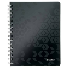 Leitz Spirálfüzet, A5, kockás, 80 lap, LEITZ Wow, fekete (E46410095) irodalom