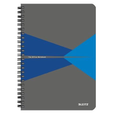 Leitz spirálfüzet, A5, kockás, 90 lap, "Office", szürke-kék (E44980035) füzet