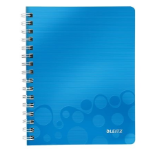 Leitz Spirálfüzet, A5, vonalas, 80 lap, LEITZ "Wow", kék füzet