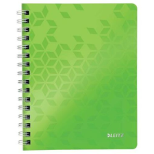 Leitz Spirálfüzet, A5, vonalas, 80 lap, LEITZ "Wow", zöld füzet