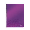 Leitz SPIRÁLFÜZET LEITZ WOW A/4 VONALAS LILA