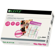 Leitz STANDARD iLam meleglamináló fólia, A7, 80x111 mm, 125 mikron, 100db/csomag (33805) lamináló fólia
