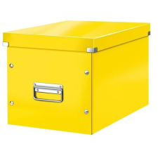 Leitz Tároló doboz, lakkfényû, L méret, LEITZ "Click&Store", sárga bútor