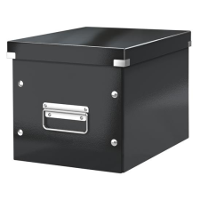 Leitz Tároló doboz, lakkfényű, M méret, LEITZ "Click&Store", fekete irattartó