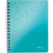Leitz WOW A5 spirálfüzet, vonalas, jégkék füzet