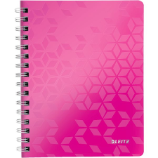 Leitz WOW A5 spirálfüzet, vonalas, rózsaszín füzet