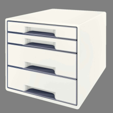 Leitz Wow Cube irattároló 4 fiókos fehér-szürke 52132001 irattároló szekrény