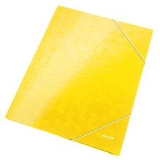 Leitz WOW karton gumis mappa sárga (39820016) (Leitz39820016) mappa