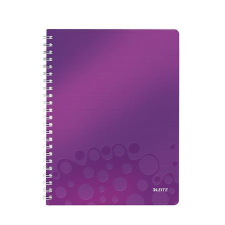 Leitz "WOW " spirálfüzet A4, vonalas, lila (E46370062) (E46370062) füzet