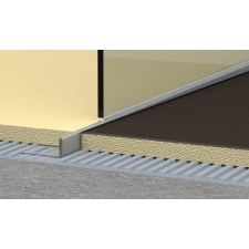 Lejtőprofil Havos A bal rozsdamentes acél szálcsiszolt 100 cm SPNRZK12100L élvédő, sín, szegélyelem