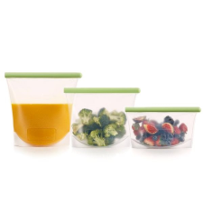 Lékué sada silikonových sáčků na potraviny Reusable, 3ks papírárú, csomagoló és tárolóeszköz