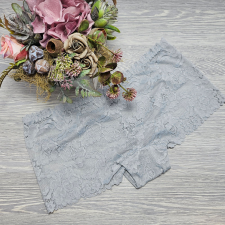 Lemila Csipkés női short alsó- francia bugyi 2XL, Világos szürke női alsó