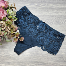 Lemila Magas derekú csipkés tanga M, Grafit