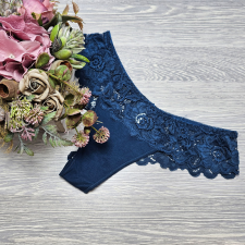 Lemila Női féltanga pamut csipke-derékkal XL, smeraldo női alsó